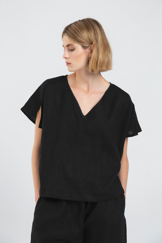 LOESS Anza Top in White Linen