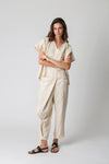Anza Top in Olive Linen