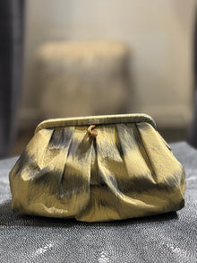 Liette Mustard and Charcoal Clutch