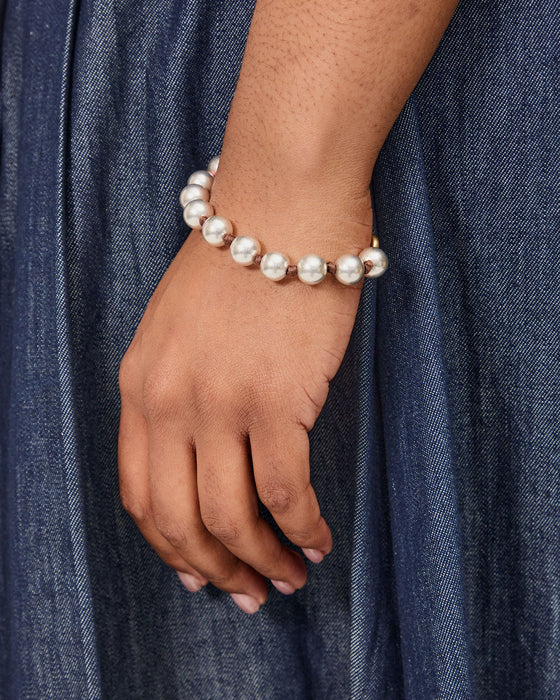 Beaded Strand Bracelet in Silver
