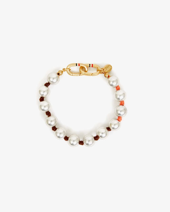 Beaded Strand Bracelet in Silver
