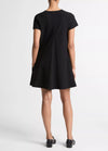 Bias Short Sleeve Dress Black