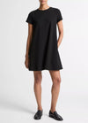 Bias Short Sleeve Dress Black