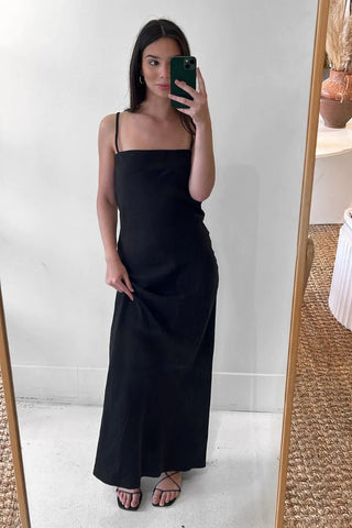 Natalie Busby Column Dress In Black
