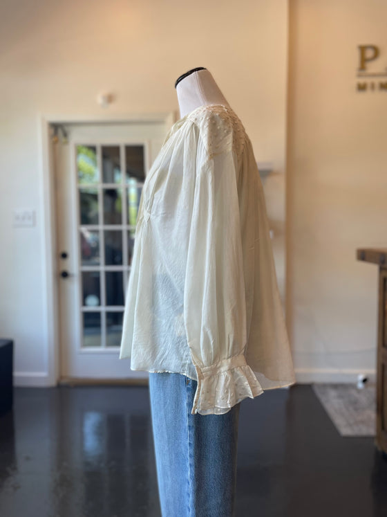 Bunon Off White Blouse Silk Blend