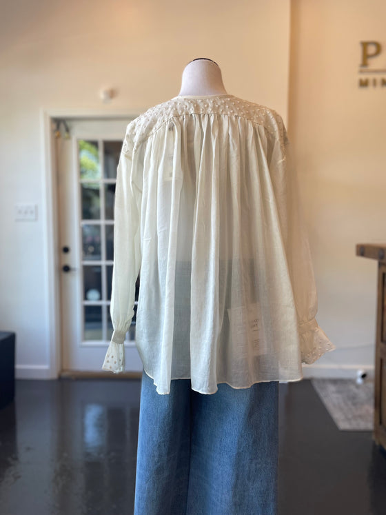 Bunon Off White Blouse Silk Blend