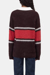 Polo with Rugby Stripe in Cinder Brown