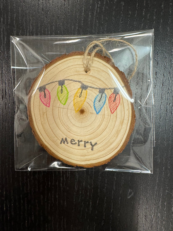 Hand Painted Wood Christmas Ornament