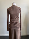 Long Sleeve Double Layer Tulle T Cork