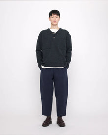  Boiled Charcoal Wool Pocket Pullover