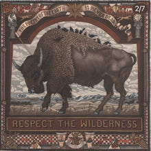  "Secrets of the Bison" 135cm Square Wool/Silk Scarf Sanguine/Silver