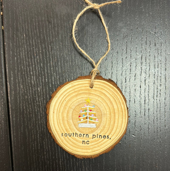 Hand Painted Wood Christmas Ornament