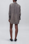 Dani Button Down Graphite Linen Stripe