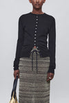 Crosby Seamless Superfine Merino Cardigan Black