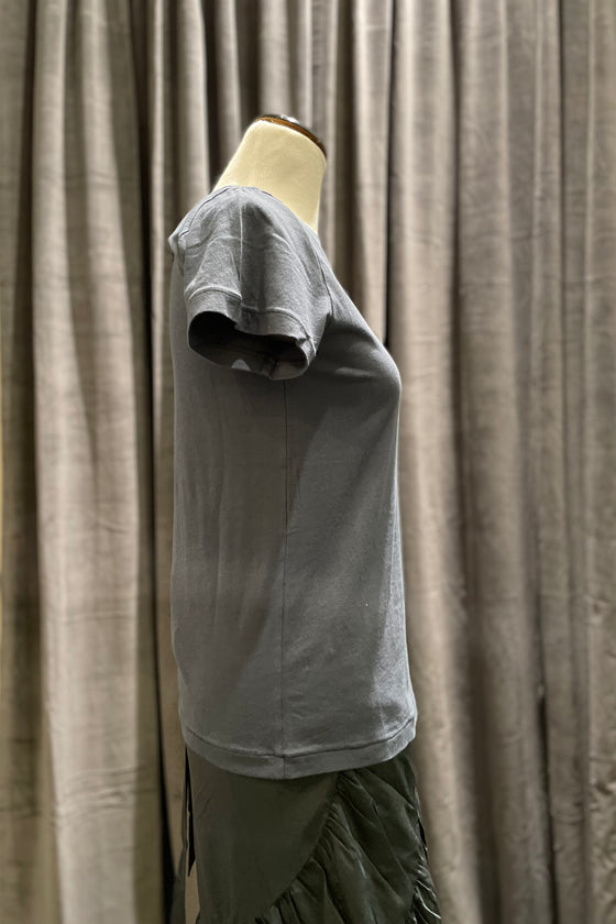 Pewter Cotton Cap Sleeve Tee