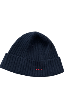  Cashmere Cap in Dark Blue