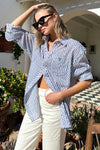Emerson Fry Zigzag Indigo Organic Cotton Ryan Shirt