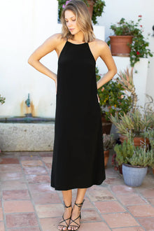  Emerson Fry High Neck Midi Dress Black