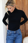 Little Turtleneck Black Organic