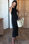 Racerback Tank Maxi in Onyx Rib
