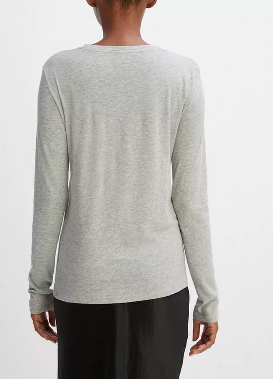 Grey Essential Long Sleeve Crew Neck Tee