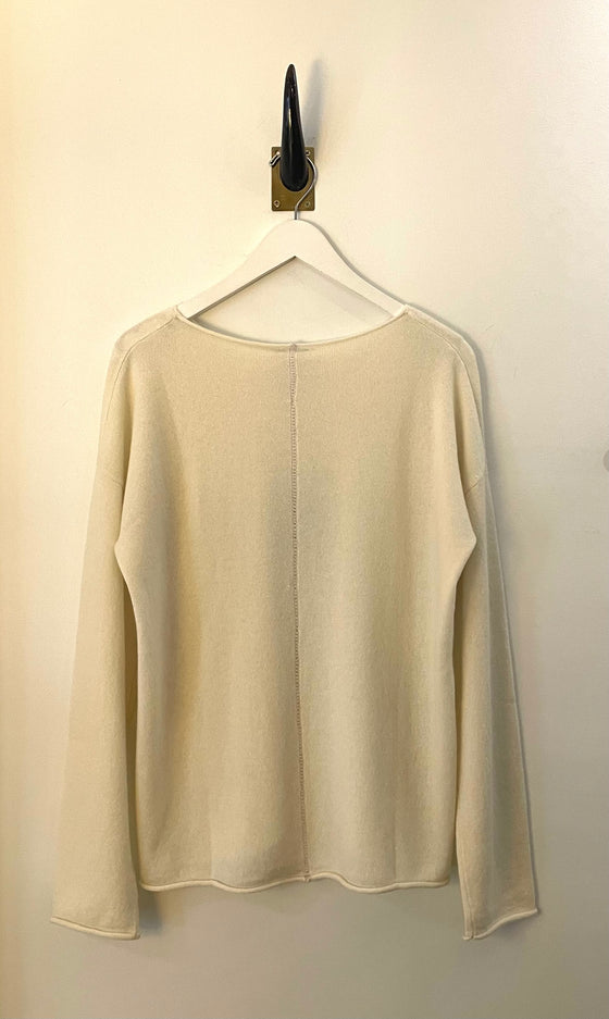 Cashmere Pullover Sweater in Natural