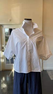  White Short Papertouch Blouse