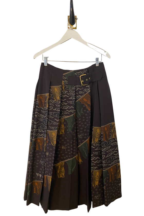 Sabina Savage "The Wind Horse" Wool Pleated Skirt