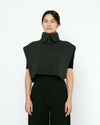 Yak and Merino Knit Turtleneck Vest Charcoal