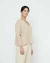 V-Neck Sweater Wool and Alpaca Sand Beige