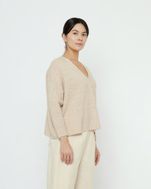  V-Neck Sweater Wool and Alpaca Sand Beige