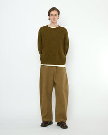  Signature Yak and Merino Poet Sleeves Sweater Kelp