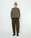 Rolled Seams Yak and Alpaca Pullover Sweater Light Umber