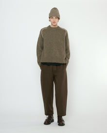  Rolled Seams Yak and Alpaca Pullover Sweater Light Umber