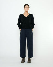  V-Neck Sweater Wool and Alpaca Black