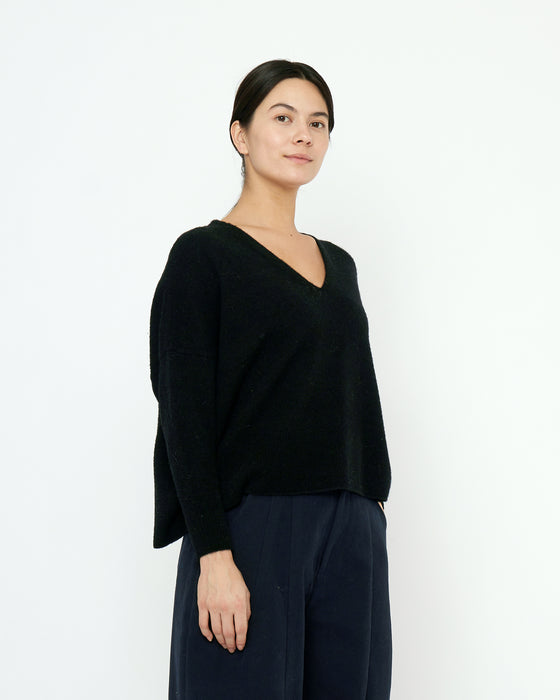 V-Neck Sweater Wool and Alpaca Black