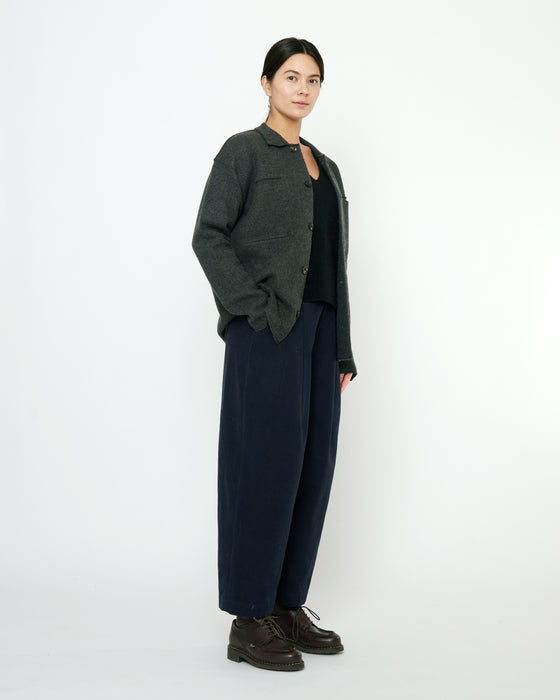 Boiled Merino Wool Shirt Jacket Charcoal