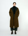 Padded Corduroy Coat with Fleece Lining Deep Olive