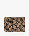 Flat Clutch w/Tabs in Desert Snake