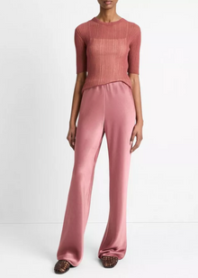  Fluid Satin Bias Pant Rose