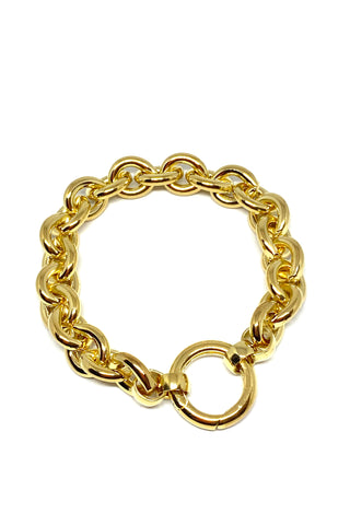 Sylvia Benson Gold Round Link Bracelet
