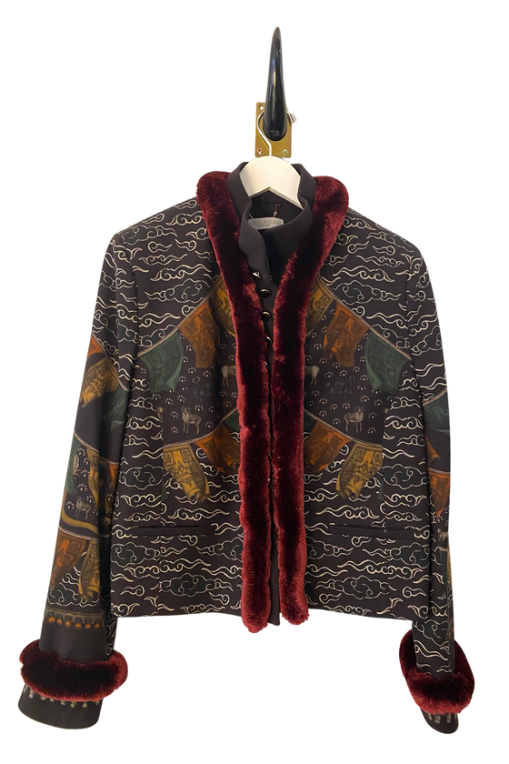 Sabina Savage "The Wind Horse" Silk Trim Wool Jacket