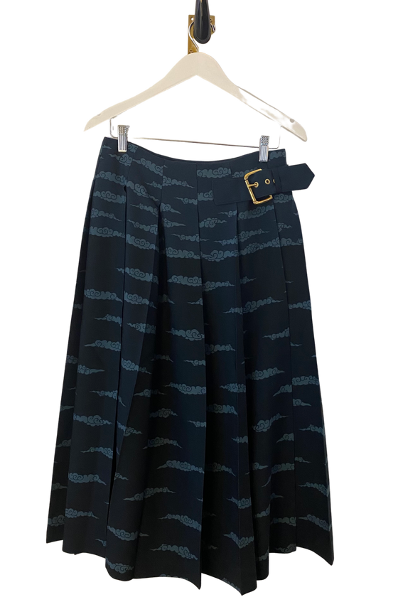 Sabina Savage "The Song Deer" Wool Pleated Skirt