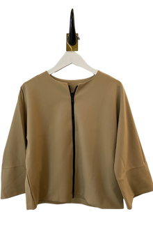  Peter O. Mahler Camel Soft Zip Jacket