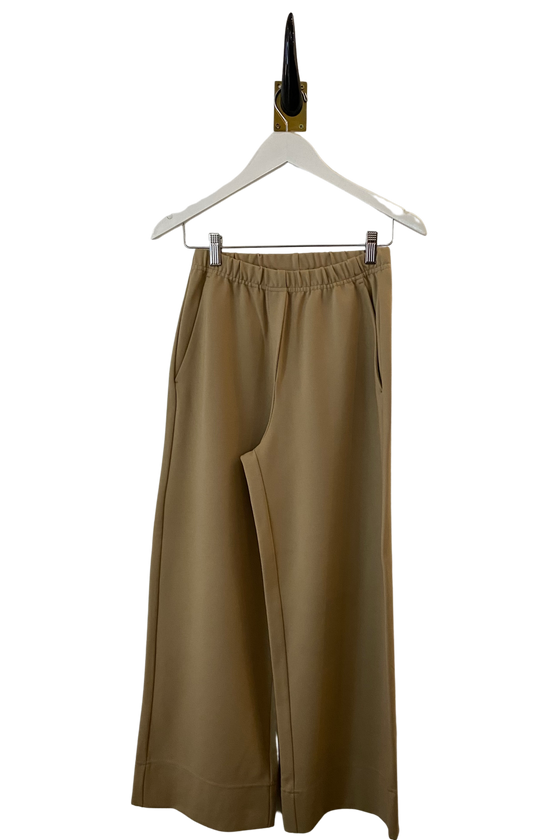 Peter O. Mahler Camel Wide Leg Cropped Pants