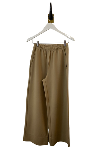 Peter O. Mahler Camel Wide Leg Cropped Pants