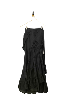  Coal Silk Flamenco Skirt