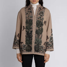  "The Wolf You Feed" Wool Crepe Lounge Jacket Desert/Dawn
