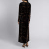 "Secrets of the Bison" Long Silk Velvet Dress Sanguine/Silver