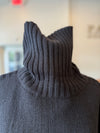 Bat Sleeve Cashmere Turtleneck Sweater Black